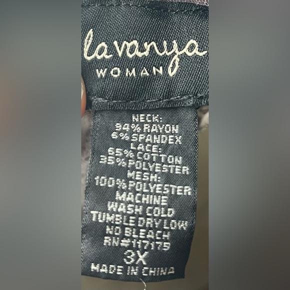 La Vanya Draped Open Front Lagenlook Cardigan with Crochet Lace Trim Size 3X - Picture 3 of 6